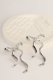 Heliophilia Silver Pendientes de Metal Plateados Resistentes al Deslustre